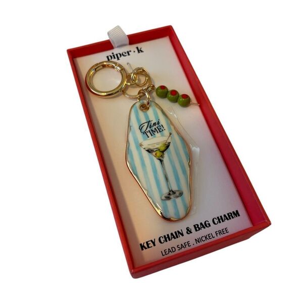 Piper K Martini Key Chain & Bag Charm. - Picture 2 of 7